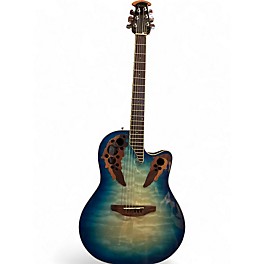 Used 2025 Ovation CE48P Blue Burst Acoustic Guitar
