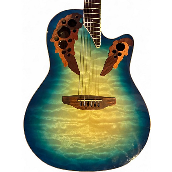 Used 2025 Ovation  CE48P Blue Burst Acoustic Guitar