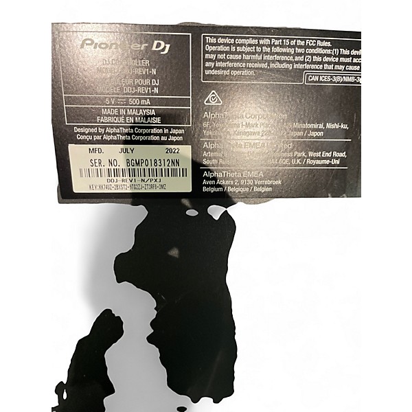 Used Pioneer DJ DDJREV1 DJ Controller