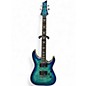 Used Schecter Guitar Research Omen Extreme 6 Ocean Blue Burst Solid Body Electric Guitar