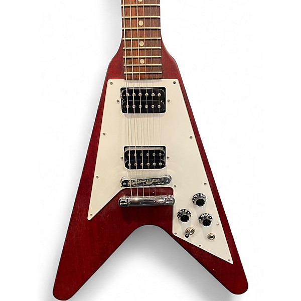 Used Gibson Flying V Worn Cherry Solid Body Electric Guitar