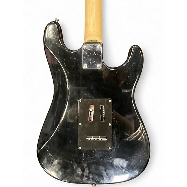Used Silvertone St Style Left Handed Black Solid Body Electric Guitar