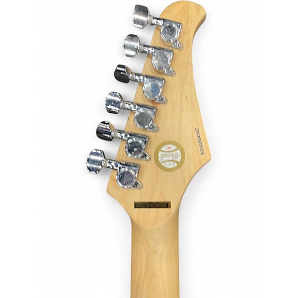 Used Silvertone St Style Left Handed Black Solid Body Electric Guitar