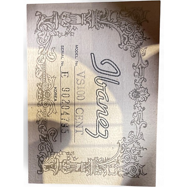 Used Ibanez VS100 CENT Natural Acoustic Electric Guitar