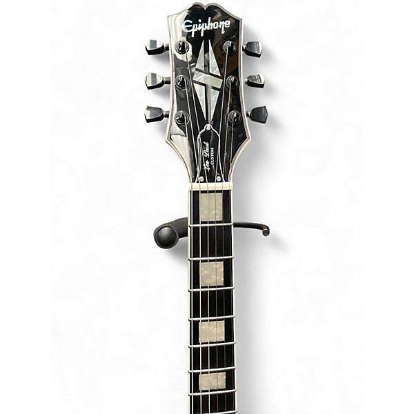 Used Epiphone Les Paul Custom Silverburst Solid Body Electric Guitar