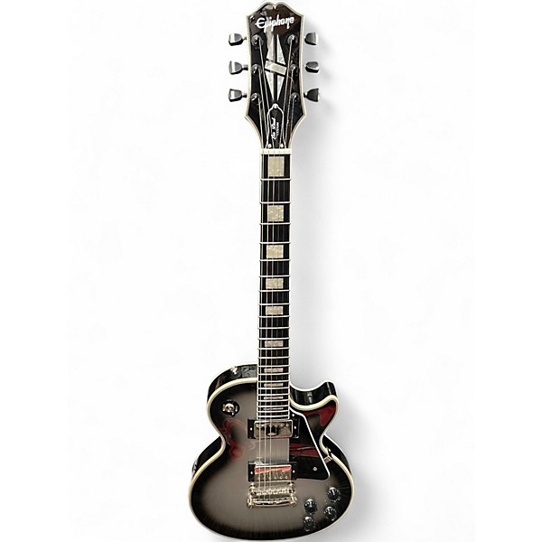 Used Epiphone Les Paul Custom Silverburst Solid Body Electric Guitar