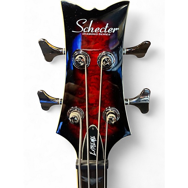 Used Schecter Guitar Research Stiletto Extreme 4 String 2 Color Sunburst Electric Bass Guitar