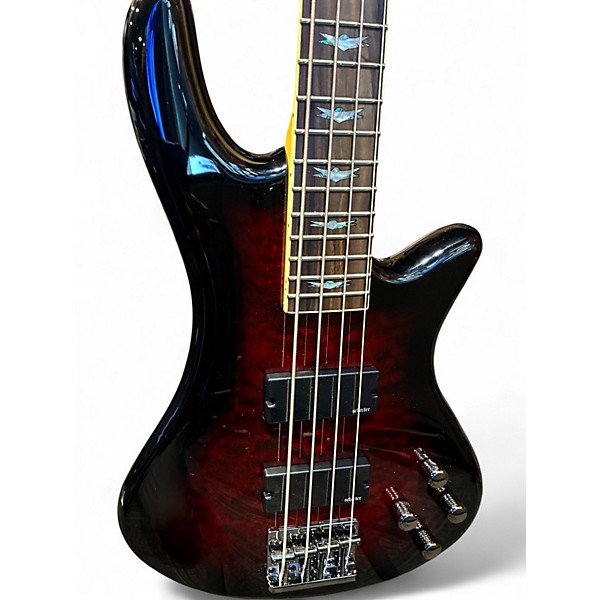 Used Schecter Guitar Research Stiletto Extreme 4 String 2 Color Sunburst Electric Bass Guitar