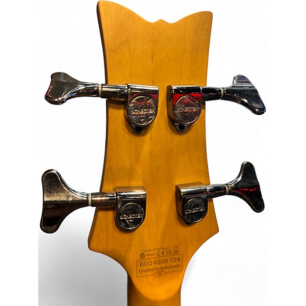 Used Schecter Guitar Research Stiletto Extreme 4 String 2 Color Sunburst Electric Bass Guitar