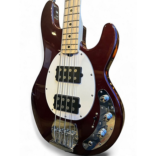 Used Sterling by Music Man STING RAY Wine Red Electric Bass Guitar
