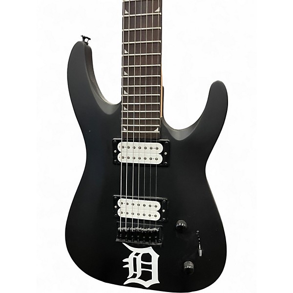 Used Jackson JS22 7 String Dragonfire Pickups Black Solid Body Electric Guitar