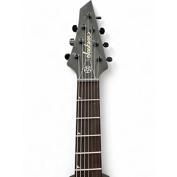 Used Jackson JS22 7 String Dragonfire Pickups Black Solid Body Electric Guitar