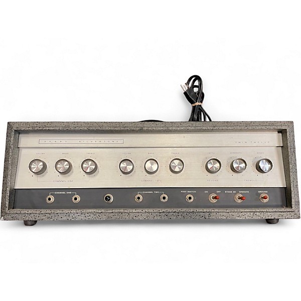 Vintage 1960s Silvertone TWIN TWELVE MINI STACK 1X12 CAB Tube Guitar Amp Head