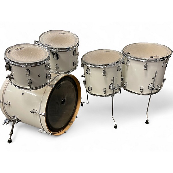 Used PDP by DW 7 Piece Concept Maple 7-Piece Shell Pack Pearl White Drum Kit