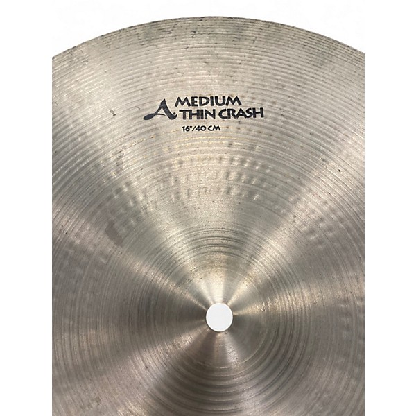 Used Zildjian 16in A Series Medium Thin Crash Cymbal