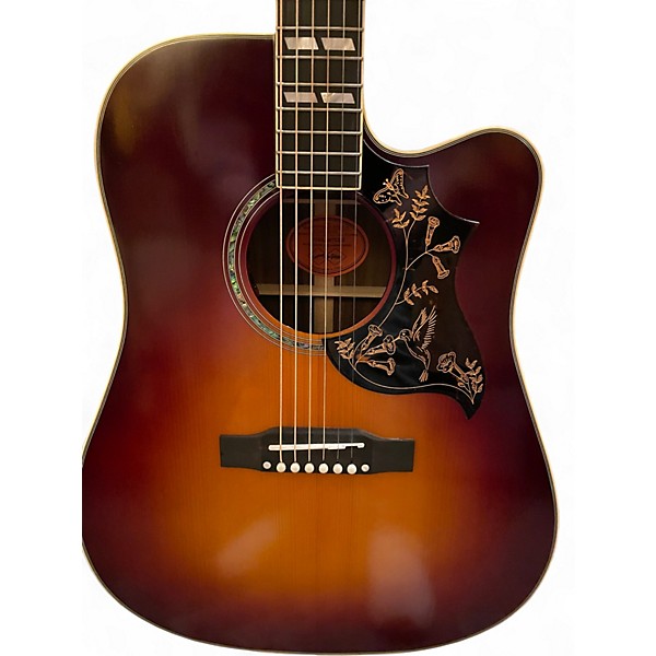 Used Epiphone IGC Hummingbird Deluxe Autumn burst Acoustic Guitar