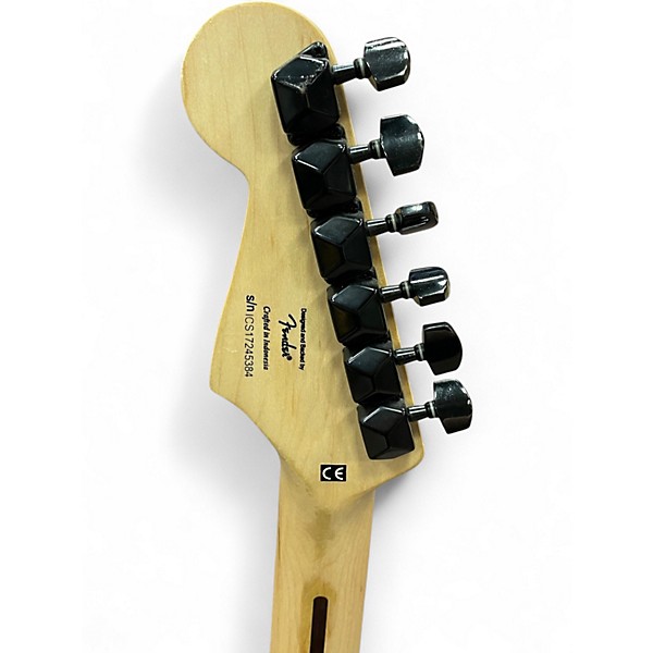 Used Squier Bullet Stratocaster HSS Black Solid Body Electric Guitar