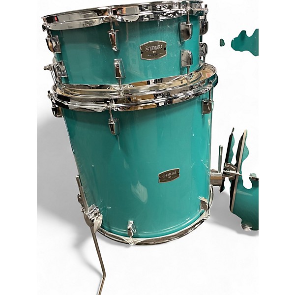 Used Yamaha 5 Piece Rydeen Turquoise Glitter Drum Kit