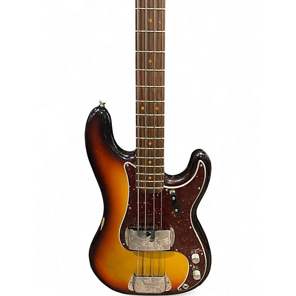 Used Fender AMERICAN VINTAGE '63 PRECISION 3 Tone Sunburst Electric Bass Guitar