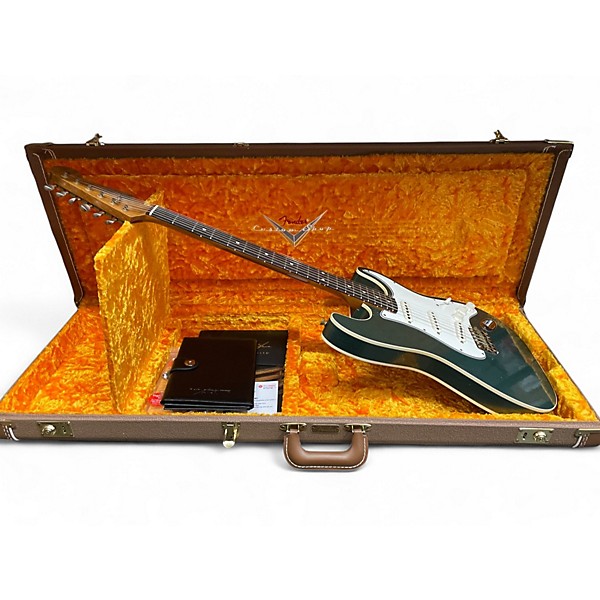 Used Fender GC DOUBLE BOUND STRAT JRN green metallic Solid Body Electric Guitar