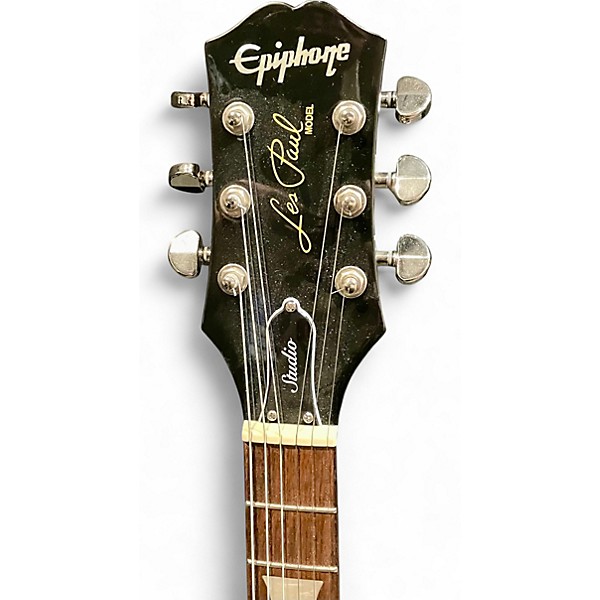 Used Epiphone Les Paul Studio Black Solid Body Electric Guitar