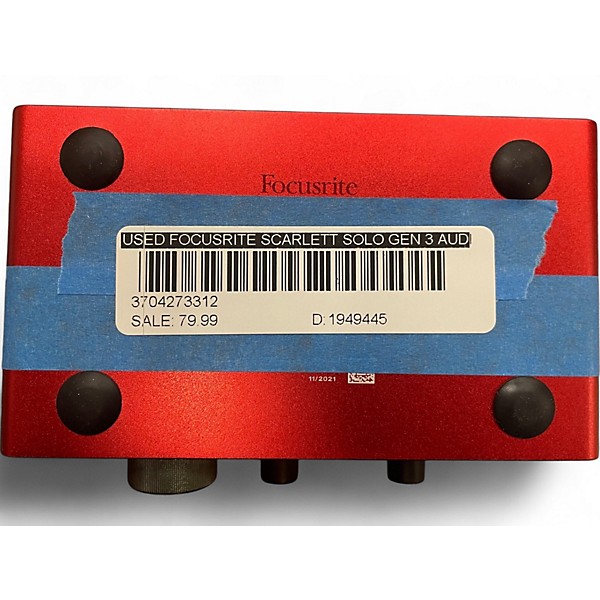 Used Focusrite Scarlett Solo Gen 3 Audio Interface