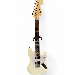 Used Squier Bullet Mustang HH Antique White Solid Body Electric Guitar