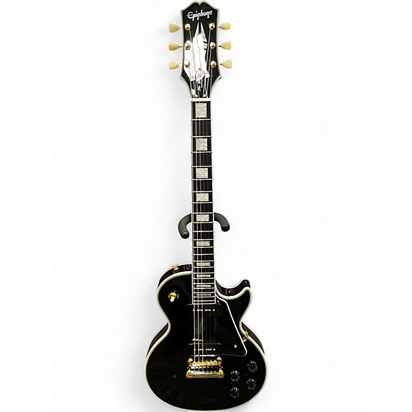 Used Epiphone Les Paul Custom Black Solid Body Electric Guitar