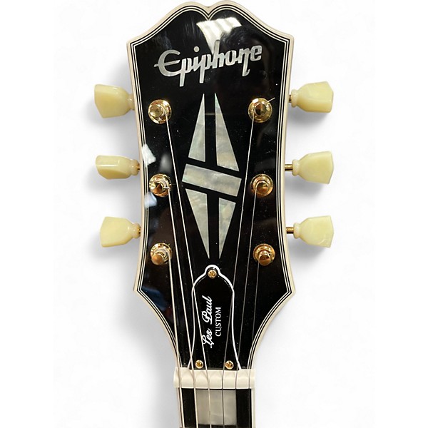 Used Epiphone Les Paul Custom Black Solid Body Electric Guitar