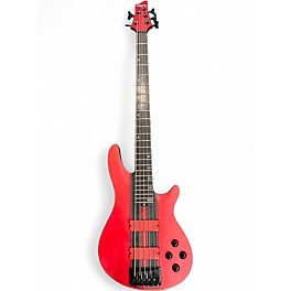 Used Schecter Guitar Research C-5 GT Satin Trans Red Electric Bass Guitar