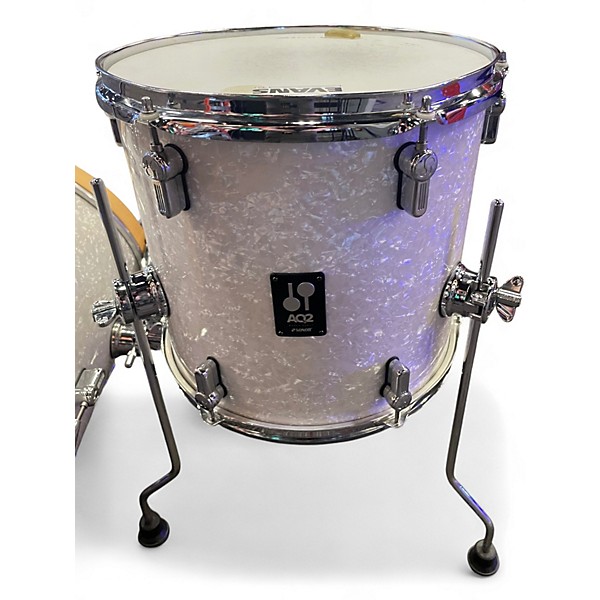 Used SONOR 4 Piece AQ2 MARTINI  WHITE MARINE Drum Kit