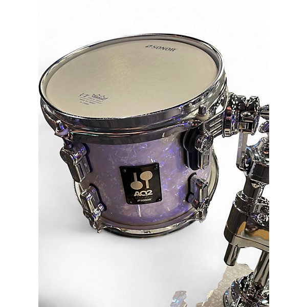 Used SONOR 4 Piece AQ2 MARTINI  WHITE MARINE Drum Kit