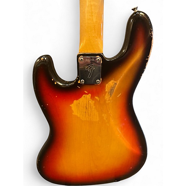 Vintage 1970 Fender Jazz Bass 3 Color Sunburst Electric Bass Guitar