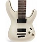 Used Schecter Guitar Research Demon 7 String White Solid Body Electric Guitar