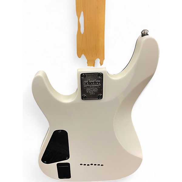 Used Schecter Guitar Research Demon 7 String White Solid Body Electric Guitar