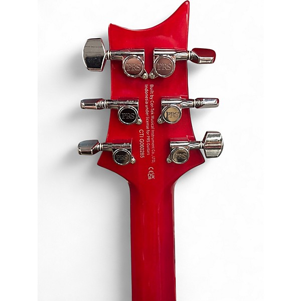 Used PRS SE Custom 24 Trans Red Solid Body Electric Guitar
