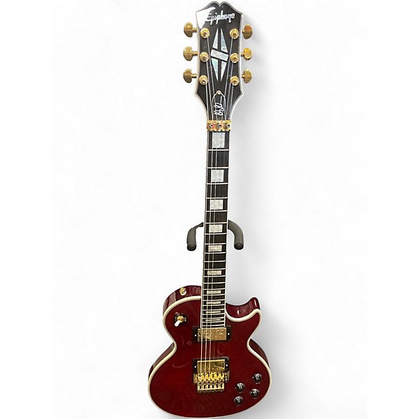 Used Epiphone Alex LIfeson Les Paul Custom Axcess ruby red Solid Body Electric Guitar