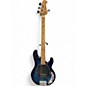 Used Sterling by Music Man Ray34 Blue Electric Bass Guitar thumbnail
