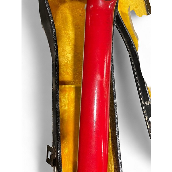 Vintage 1960s Conrad violin guitar Candy Apple Red Hollow Body Electric Guitar