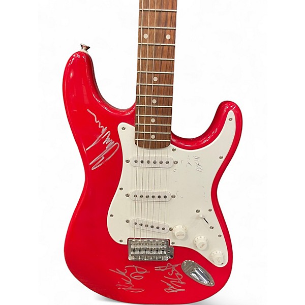 Used Squier Affinity Stratocaster Candy Apple Red Solid Body Electric Guitar