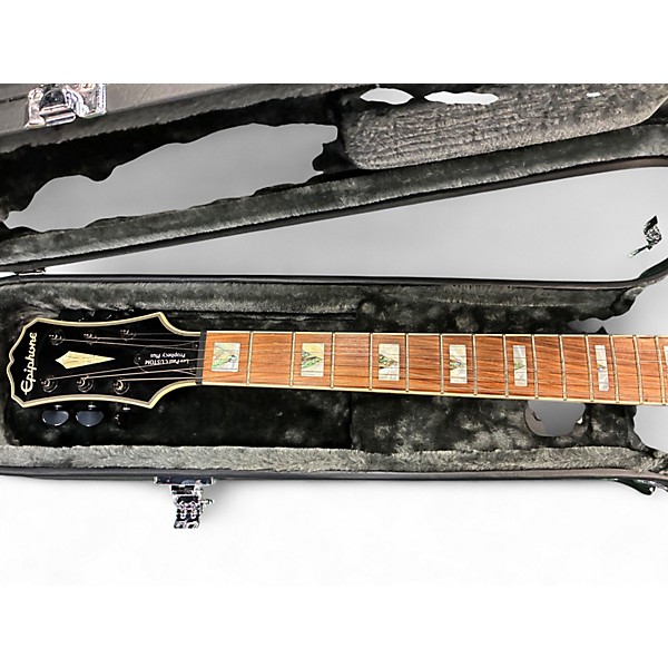 Used Epiphone Prophecy Les Paul Custom Plus blue Solid Body Electric Guitar