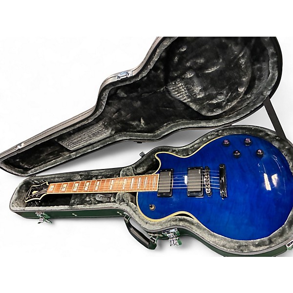 Used Epiphone Prophecy Les Paul Custom Plus blue Solid Body Electric Guitar