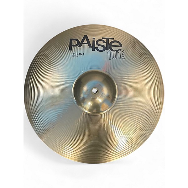 Used Paiste 14in 101 BRASS HIHAT PAIR Cymbal