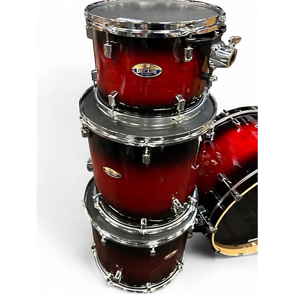 Used Pearl 4 Piece DECADE SHELL PACK RED Drum Kit