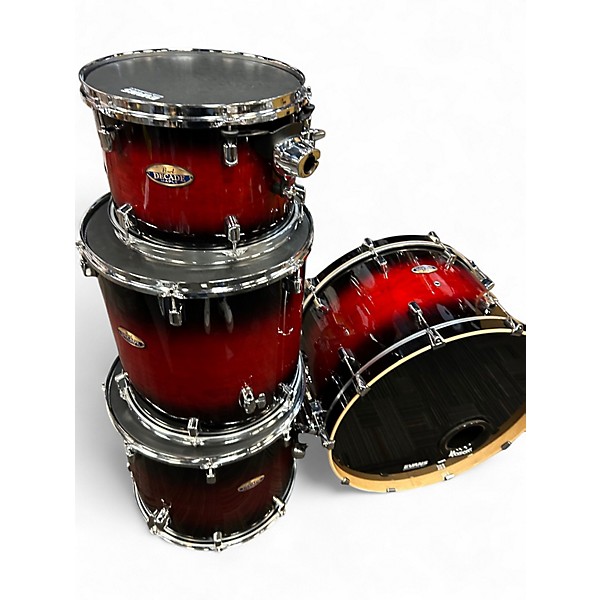Used Pearl 4 Piece DECADE SHELL PACK RED Drum Kit