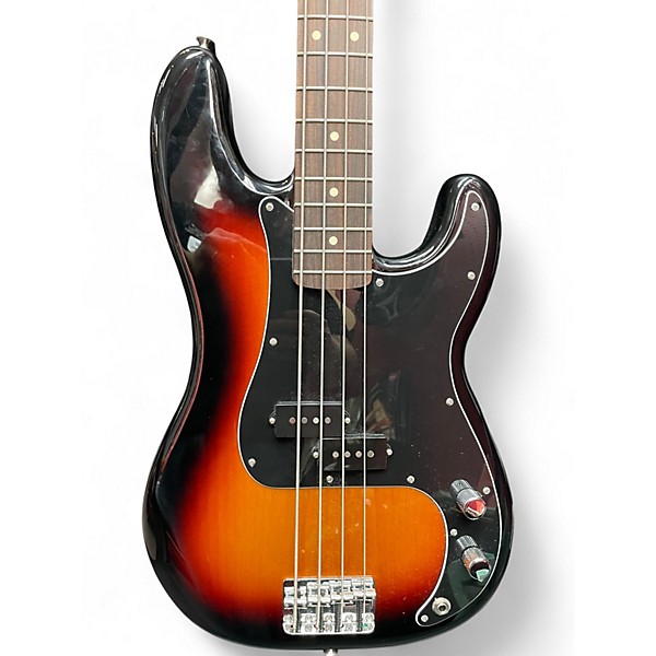 Used 2024 Fender Player II Precision 3 Color Sunburst Electric Bass Guitar