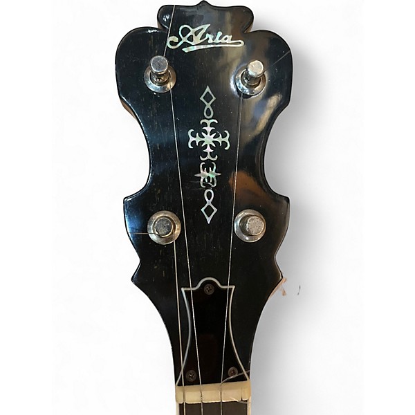 Used Aria Bowtie Deluxe Natural Banjo