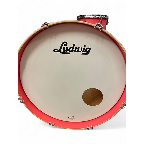 Used 2024 Ludwig 3 Piece NUESONIC Pink Drum Kit