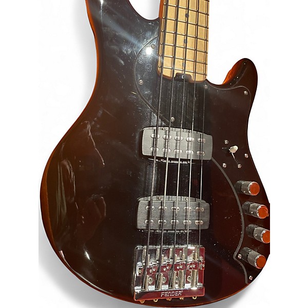 Used Fender American Deluxe Dimension Bass IV HH Black Electric Bass Guitar