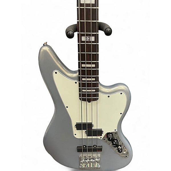 Used Partscaster pj bass Silver Electric Bass Guitar